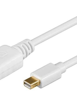  Goobay | Mini DisplayPort adapter cable 1.2 | White | Mini DisplayPort plug | DisplayPort plug | 1 m | Gold-Plated connectors  Hover