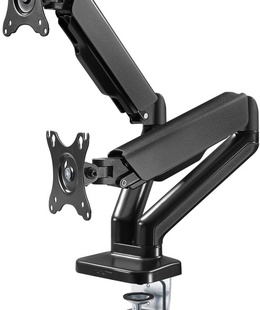  Goobay Desk Mount | Double Monitor Mount with Gas Spring | Swivel  Hover