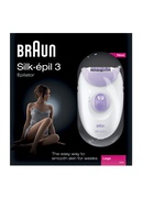 Epilātors Braun Epilator Silk-Epil 3 SE3170 L Bulb lifetime (flashes) Not applicable Number of power levels 2 White/Purple