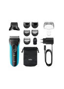  Braun | Shaver with trimmer | Series 3 Shave&Style 3010BT | Operating time (max) 45 min | Wet & Dry | NiMH | Black/Blue Hover