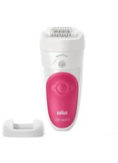 Epilātors Braun | Epilator | Silk-épil 5 SE5500 | Operating time (max) 30 min | Bulb lifetime (flashes) Not applicable | Number of power levels 1 | Wet & Dry | White/Pink