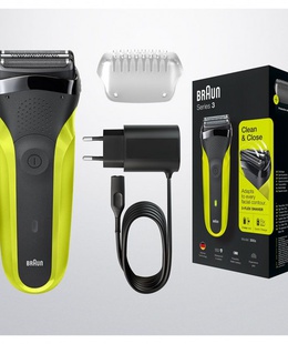  Braun Shaver 300s  Operating time (max) 30 min Black/Green  Hover