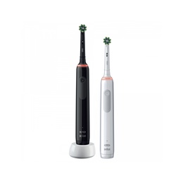 Birste Oral-B | Pro3 3900 Cross Action | Electric Toothbrush | Rechargeable | For adults | ml | Number of heads | Black and White | Number of brush heads included 2 | Number of teeth brushing modes 3