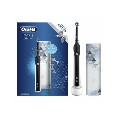 Birste Oral-B | Electric Toothbrush | Pro1 750 | Rechargeable | For adults | Number of brush heads included 1 | Number of teeth brushing modes 1 | Black/White