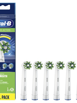 Birste Oral-B CrossAction Replaceable Toothbrush Heads | EB50RB-6 | Heads | For adults | Number of brush heads included 6 | White  Hover