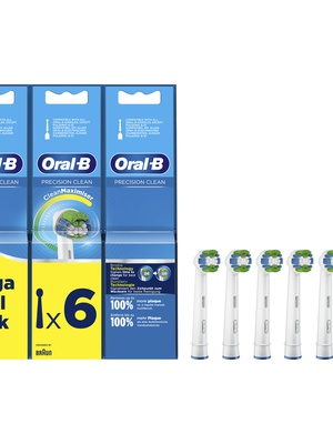 Birste Oral-B Precision Clean Replaceable Toothbrush Heads | Heads | For adults | Number of brush heads included 6 | White  Hover