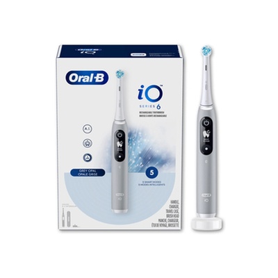 Birste Oral-B | Toothbrush | iO Series 6 | Rechargeable | For adults | Number of brush heads included 1 | Number of teeth brushing modes 5 | Grey Opal