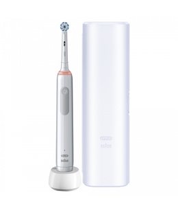 Birste Oral-B | Electric Toothbrush | Pro3 3500 Sensitive Clean | Rechargeable | For adults | Number of brush heads included 1 | Number of teeth brushing modes 3 | White  Hover