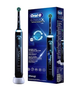 Birste Oral-B | Electric Toothbrush | Genius X | Rechargeable | For adults | Number of brush heads included 1 | Number of teeth brushing modes 6 | Midnight Black  Hover