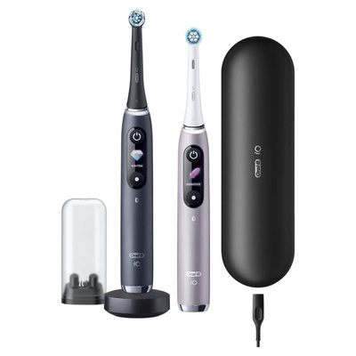 Birste Oral-B | Electric Toothbrush | iO 9 Series Duo | Rechargeable | For adults | Number of brush heads included 2 | Number of teeth brushing modes 7 | Black Onyx/Rose