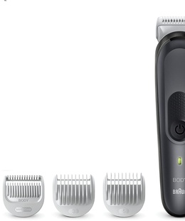  Braun | BG3350 | Body Groomer | Cordless and corded | Number of length steps | Number of shaver heads/blades | Black/Grey  Hover