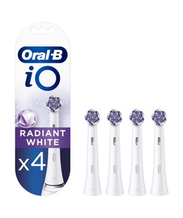 Birste Oral-B | Toothbrush replacement | iO Radiant White | Heads | For adults | Number of brush heads included 4 | Number of teeth brushing modes Does not apply | White  Hover