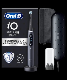 Birste Oral-B Electric Toothbrush | iO9 Series | Rechargeable | For adults | Number of brush heads included 1 | Number of teeth brushing modes 7 | Black Special Edition  Hover