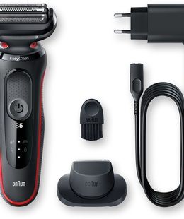  Braun | Shaver | 51-R1200s | Operating time (max) 50 min | Wet & Dry | Black/Red  Hover