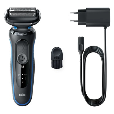  Braun | Shaver | 51-B1000s | Operating time (max) 50 min | Wet & Dry | Black/Blue