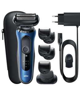  Braun | Shaver | 61-B1500s | Operating time (max) 50 min | Wet & Dry | Blue/Black  Hover