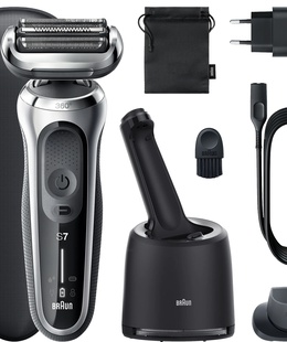  Braun | Shaver | 71-S7200cc | Operating time (max) 50 min | Wet & Dry | Silver/Black  Hover