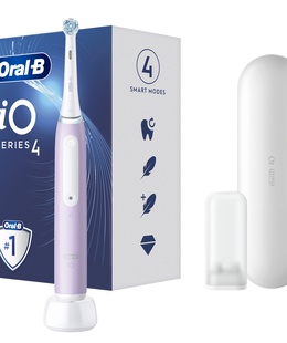 Birste Oral-B | iO4 | Electric Toothbrush | Rechargeable | For adults | ml | Number of heads | Lavender | Number of brush heads included 1 | Number of teeth brushing modes 4  Hover