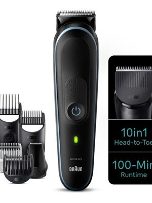  Braun | All-in-one trimmer | MGK5445 | Cordless | Number of length steps 13 | Black/Blue  Hover