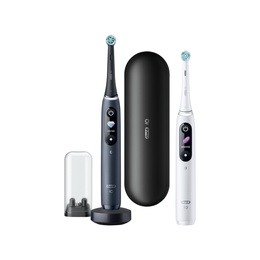 Birste Oral-B Electric Toothbrush iO8 Series Duo Rechargeable For adults Number of brush heads included 2 Black Onyx/White Number of teeth brushing modes 6