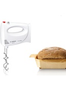 Mikseris Bosch Hand Mixer MFQ3030 Hand Mixer 350 W Number of speeds 4 Stainless steel/Plastic Turbo mode White Hover