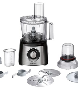 Virtuves kombains Bosch | Food Processor | MCM3401M | 800 W | Number of speeds 2 | Bowl capacity 2.3 L | Blender | Meat mincer | Black/Stainless steel  Hover