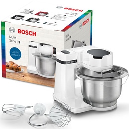 Virtuves kombains Bosch | MUM Serie Kitchen Machine | MUMS2EW00 | 700 W | Number of speeds 4 | Bowl capacity 3.8 L | White