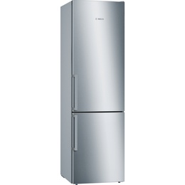  Bosch | Refrigerator | KGE398IBP Series 6 | Energy efficiency class B | Free standing | Combi | Height 201 cm | Fridge net capacity 249 L | Freezer net capacity 94 L | 38 dB | Inox