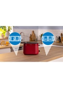 Tosteris Bosch Compact Toaster | TAT2M124 MyMoment | Power 950 W | Number of slots 2 | Housing material Plastic | Red Hover