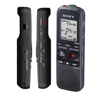 Diktofons Sony | Digital Voice Recorder | ICD-PX470 | Black | MP3 playback | MP3/L-PCM | 59 Hrs 35 min | Stereo