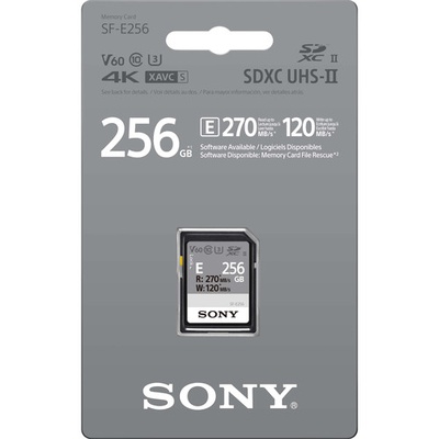  Sony | SF-E Series UHS-II SDXC Memory Card | SF-E256 | 256 GB | SDXC | Flash memory class 10