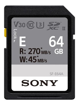  Sony | UHS-II Memory Card | SF-E SDXC Class10 | 64 GB | SDXC Memory Card | Flash memory class U3  Hover