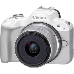  Canon | EOS R50 WH + RF-S 18-45mm F4.5-6.3 IS STM (SIP) | Megapixel 24.2 MP | Image stabilizer | ISO sensitivity (max) 32000 | Display diagonal 2.95  | Wi-Fi | Video recording | Automatic