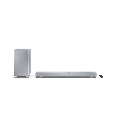  Sharp | 3.1.2 Dolby Atmos/DTS:X Soundbar with Wireless Subwoofer | HT-SBW53121(SL) | 550 W | Bluetooth | Silver | Wireless connection