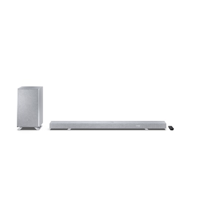  Sharp | 5.1.2 Dolby Atmos/DTS:X Soundbar with Wireless Subwoofer | HT-SBW55121(SL) | 650 W | Bluetooth | Silver | Wireless connection