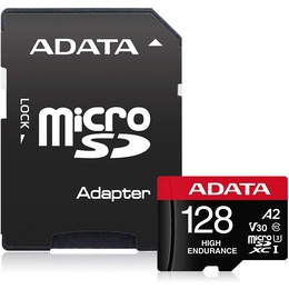  ADATA | AUSDX128GUI3V30SHA2-RA1 Memory Card | 128 GB | MicroSDXC | Flash memory class 10 | Adapter