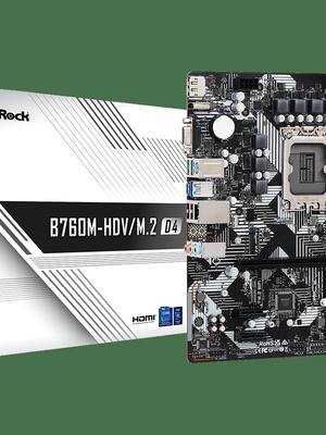  ASRock | B760M-HDV/M.2 D4 | Processor family Intel | Processor socket  LGA1700 | DDR4 DIMM | Memory slots 2 | Supported hard disk drive interfaces SATA  Hover