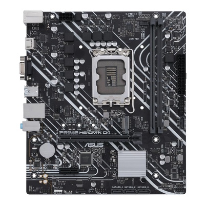  Asus | PRIME H610M-K D4 | Processor family Intel | Processor socket  LGA1700 | DDR4 DIMM | Memory slots 2 | Supported hard disk drive interfaces SATA