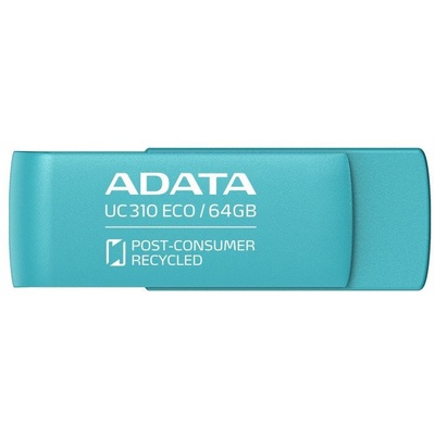  ADATA | USB Flash Drive | UC310 ECO | 64 GB | USB 3.2 Gen1 | Green