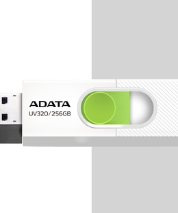  ADATA USB Flash Drive UV320 256 GB USB 3.2 Gen1 White/Green  Hover