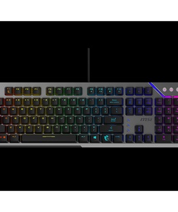 Tastatūra MSI STRIKE 600 SILENT US | Gaming Keyboard | Wired | US | USB 2.0 | KAILH Midnight PRO Silent Tactile  Hover