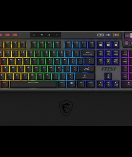 Tastatūra MSI STRIKE PRO WIRELESS | Gaming keyboard | Wireless | US | Black | 2.4 GHz Wireless  Hover