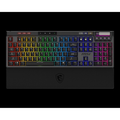 Tastatūra MSI STRIKE PRO WIRELESS | Gaming keyboard | Wireless | US | Black | 2.4 GHz Wireless