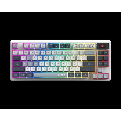 Tastatūra MSI FORGE GK600 TKL WIRELESS SKY | Gaming Keyboard | Wireless | US | Bluetooth | 2.4 GHz