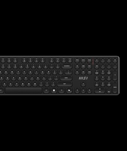 Tastatūra MSI FORGE K210 WIRELESS COMBO | Keyboard and Mouse Set | Wireless | Mouse included | US | Black | Scissor  Hover