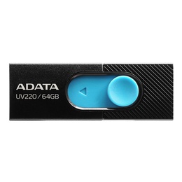  ADATA | USB Flash Drive | UV220 | 64 GB | USB 2.0 | Black/Blue