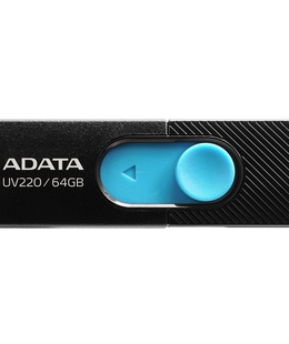  ADATA | USB Flash Drive | UV220 | 64 GB | USB 2.0 | Black/Blue  Hover