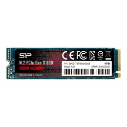  Silicon Power SSD | P34A80 | 1000 GB | Solid-state drive interface PCIe Gen3x4 | Read speed 3400 MB/s | Write speed 3000 MB/s