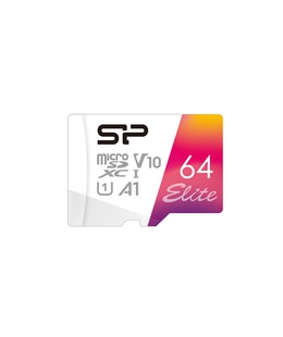  Silicon Power | microSDHC UHS-I Memory Card | Elite | 64 GB | microSDHC/SDXC | Flash memory class 10  Hover