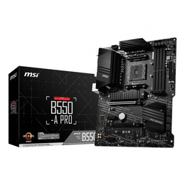  MSI | B550-A PRO | Processor family AMD | Processor socket AM4 | DDR4 DIMM | Memory slots 4 | Supported hard disk drive interfaces SATA